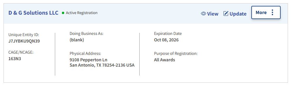 SAM.gov Registered