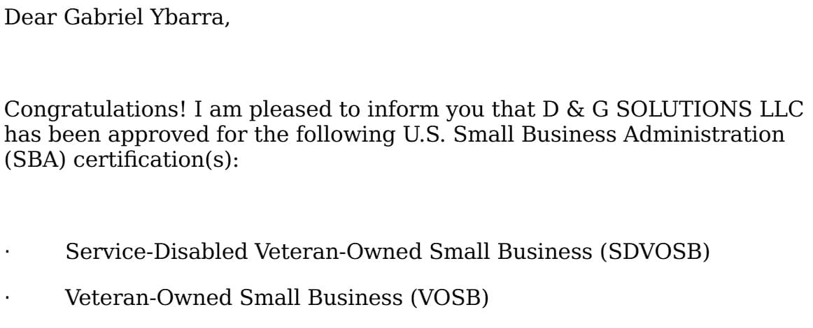 SDVOB Certified